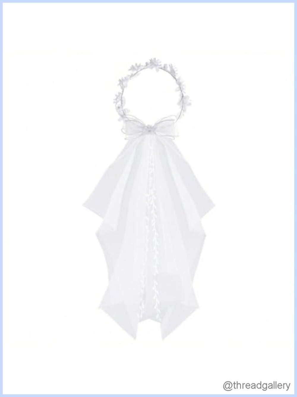 First Communion Veil Rhinestone Floral Crown Church Wedding